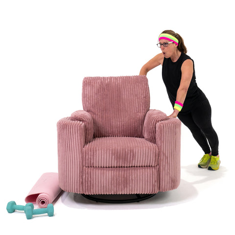 Fluff Daddy Recliner Arm Chair - Blush